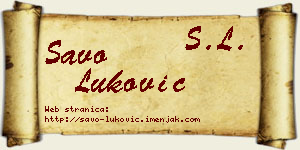 Savo Luković vizit kartica